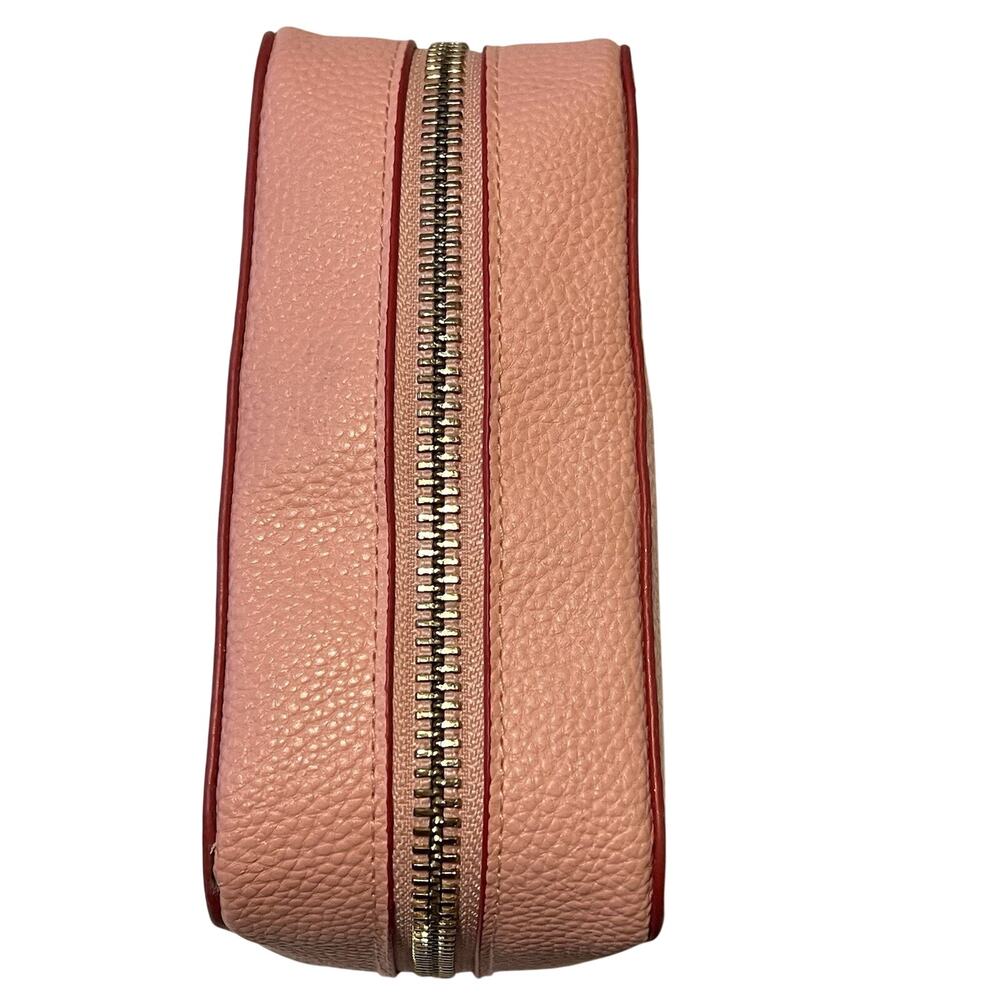 Trish McEvoy Makeup Planner Pink Pebbled Faux Leather Red Heart Travel Organizer - Picture 6 of 6